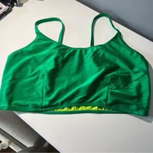 Curvy Beach Emerald Green Scoop Bikini Top